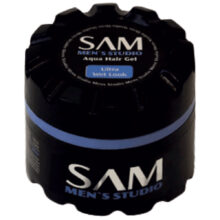 سام ژل مو کاسه ای 140 میل SAM مدل ULTRA WET LOOK رنگ آبی کمرنگ