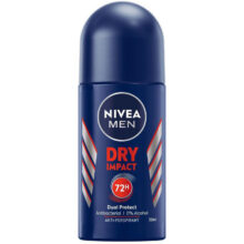 نیوآ مام رول مردانه ضد تعریق شیشه ای 50 میل NIVEA مدل DRY IMPACT