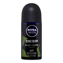 نیوآ مام رول مردانه ضد تعریق شیشه ای 50 میل NIVEA مدل BLACK CARBON