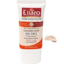 الارو کرم ضد آفتاب رنگی بژ روشن پوست چرب 40 میل ELLARO SUNSCREEN TINTED CREAM SPF50 OILY SKIN LIGHT BEIGE