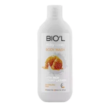 بیول شامپو بدن کرمی شیر عسل 400 میل Biol Milky Honey Body Wash For very Dry Skin