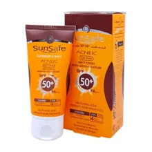 سان سیف کرم ضد آفتاب بی رنگ فاقد چربی 50 گرم SPF50