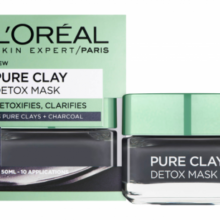 لورآل ماسک کاسه ای اسکراب سم زدا ذغال و خاک رس50 میل PURE CLAY LOREAL