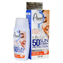 پیکسل فلوئید ضد آفتاب بی رنگ پوست خشک و حساس 50 میل PIXXEL SunScreen No Color For Sensitive And Dry Skin