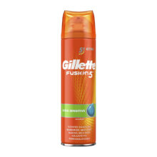 ژیلت ژل اصلاح پوست خیلی حساس 200 میل آقایان مدل فیوژن نارنجی gillette fusion 5 ultra sensitive