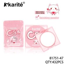 کاریته پودر فیکس پالتی طرح گربه صورتی آویزانی Karite cat setting powder